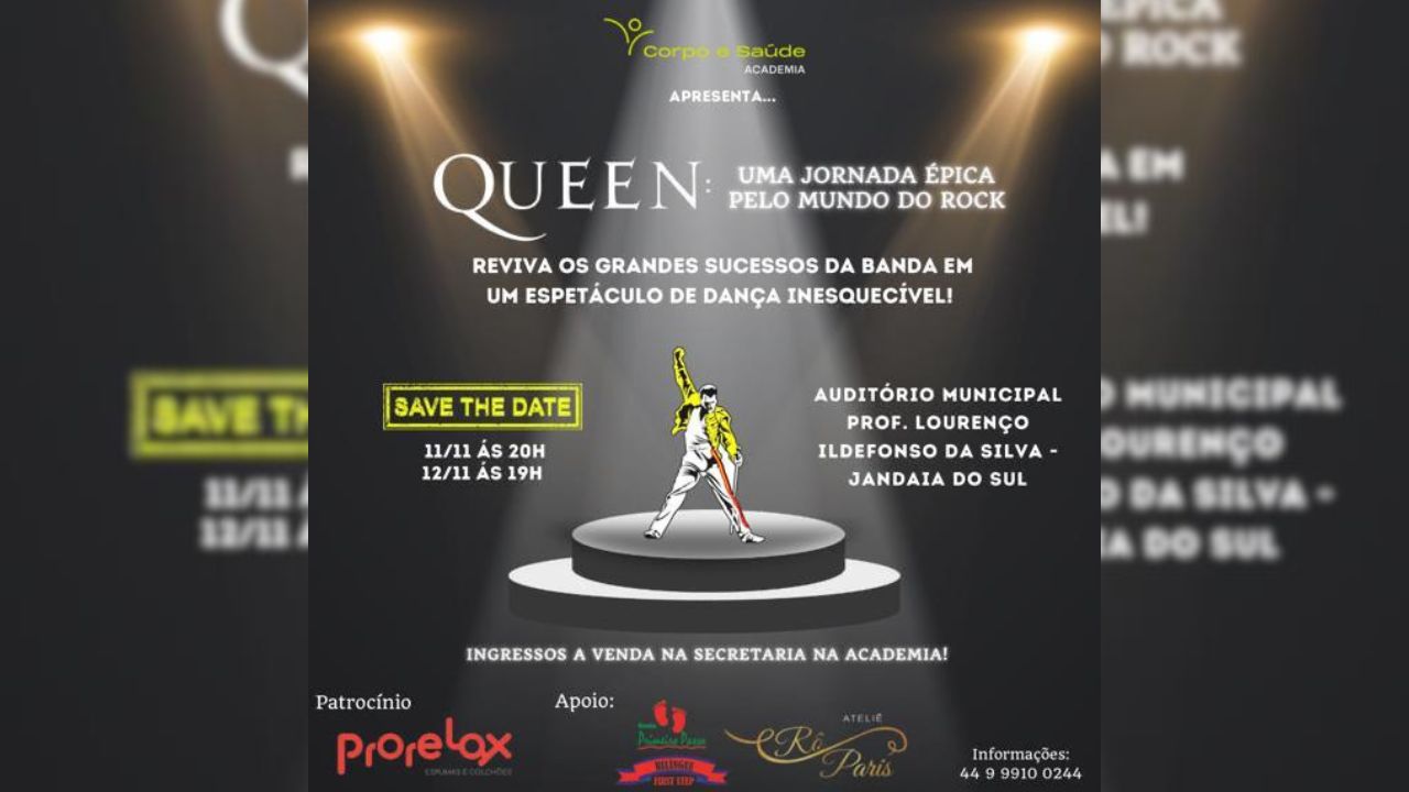 Academia Corpo e Saúde apresenta ‘Queen: Uma Jornada Épica pelo Mundo ...